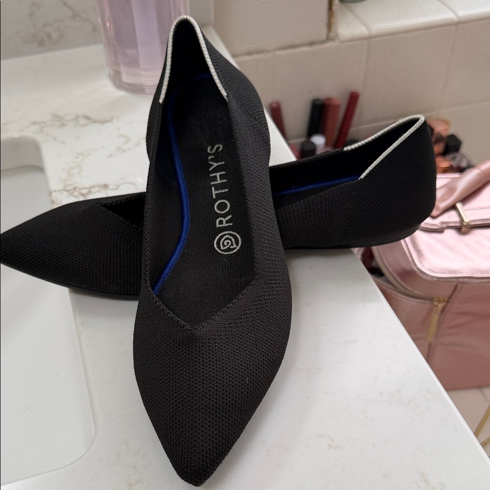 Rothy's Black and Blue Women's Flats - Picture 4 of 5